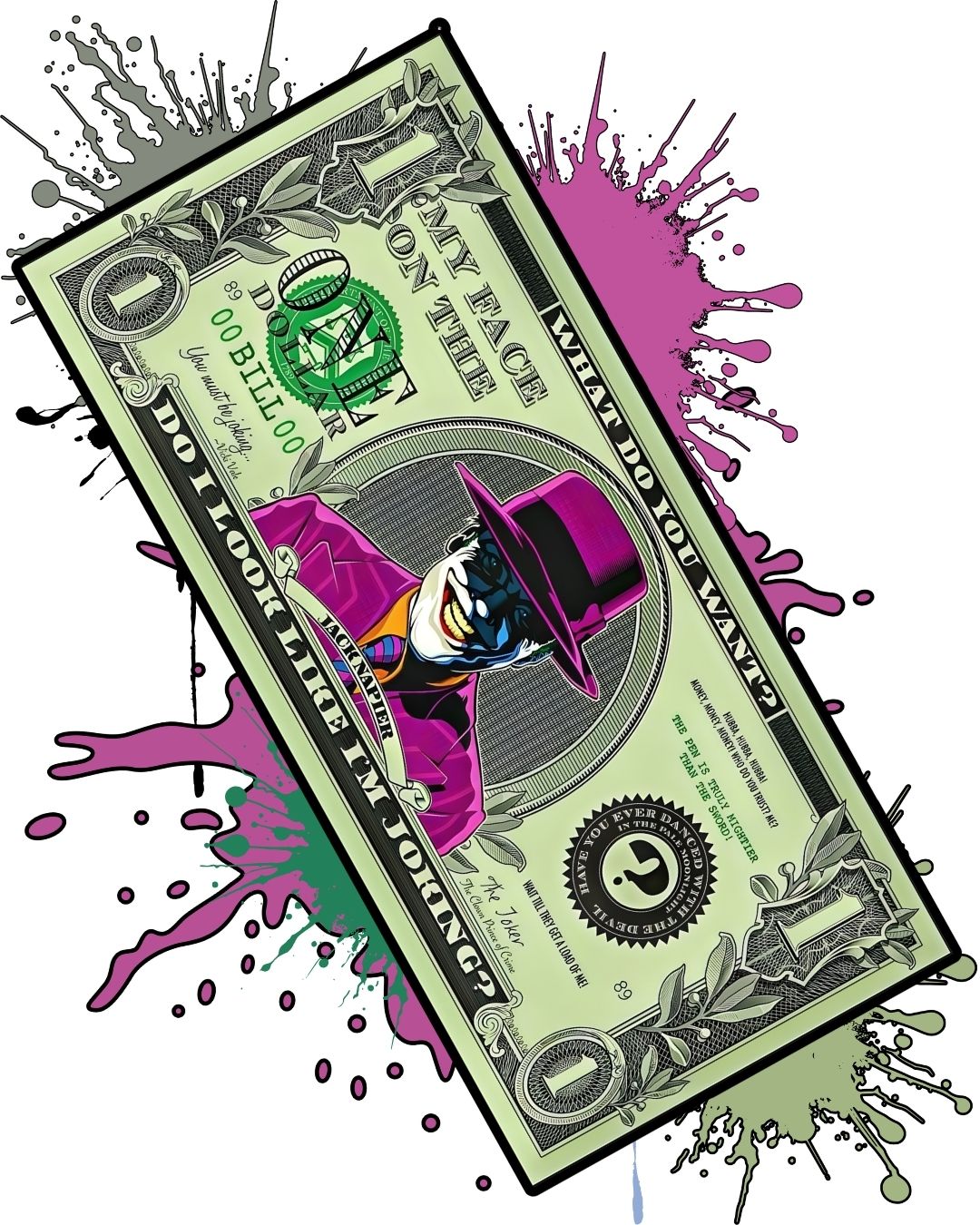 Joker Dollar X Özel Tasarım Kaymaz Taban Halı