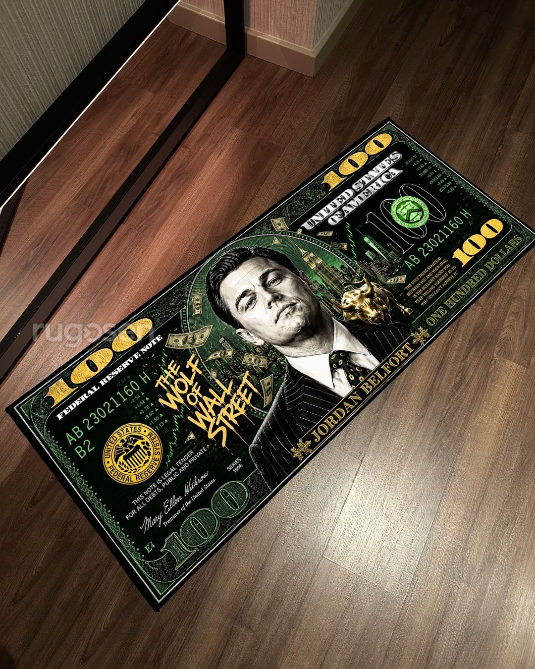 Jordan Belfort Dollar X Özel Tasarım Kaymaz Taban Halı