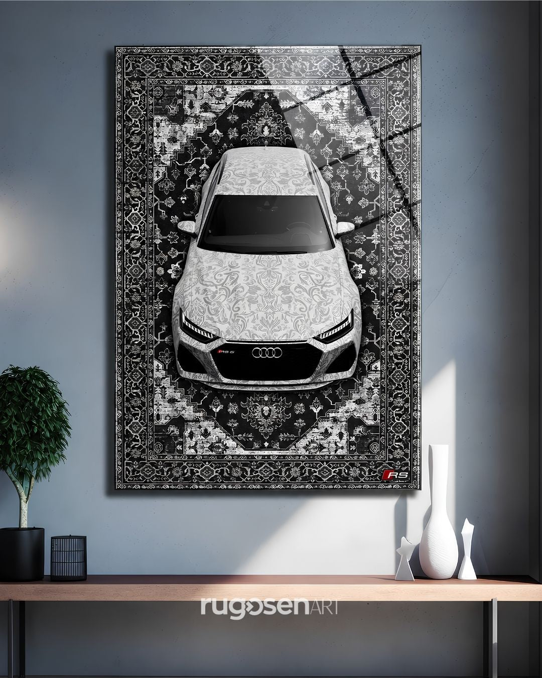 Audi RS6 / RS7 Temalı Temperli Cam Tablo