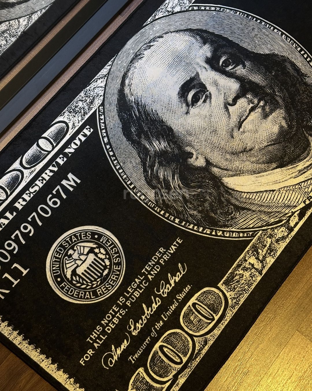Black Dollar X Özel Tasarım Kaymaz Taban Halı