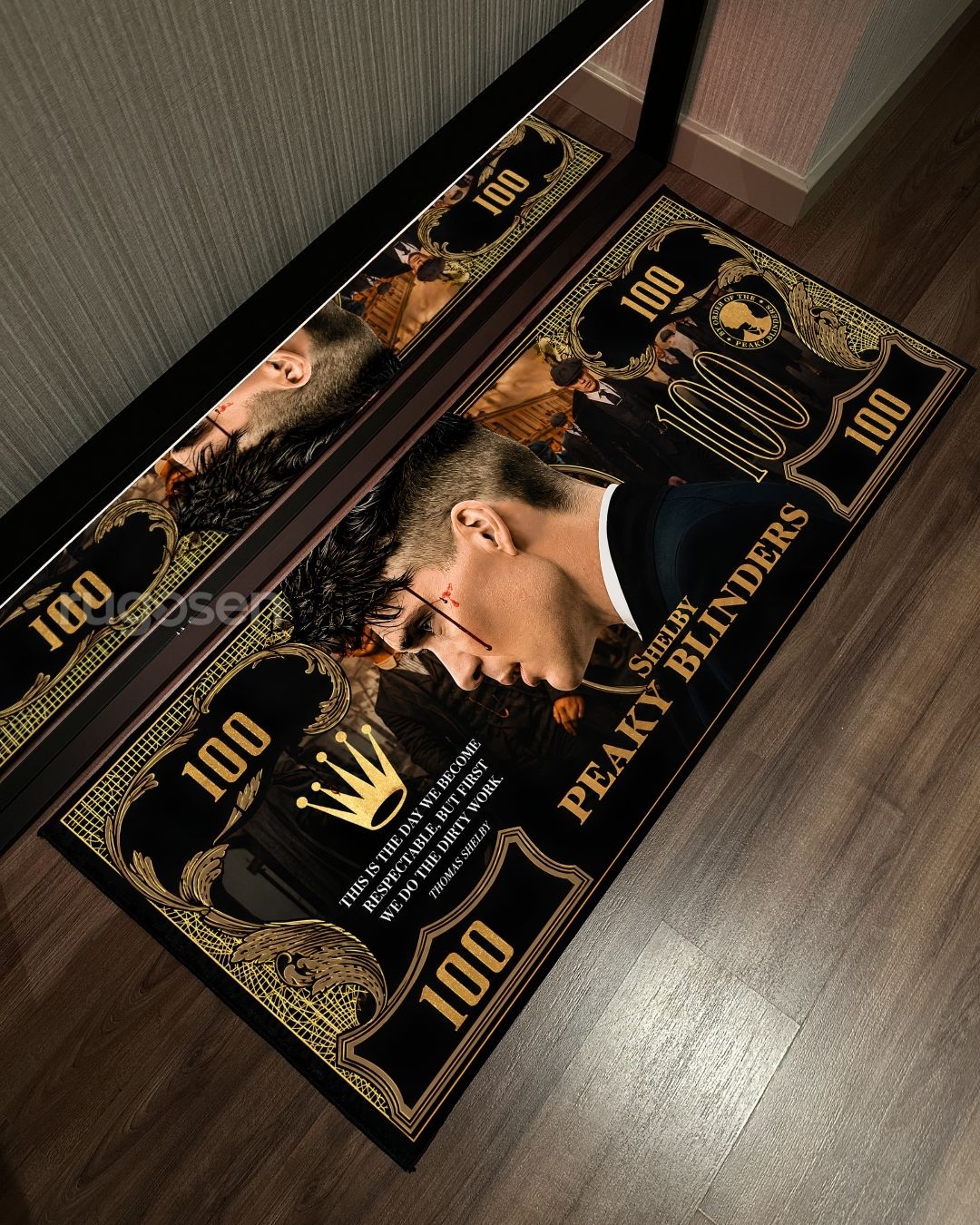 Tommy Shelby Dollar X Özel Tasarım Kaymaz Taban Halı