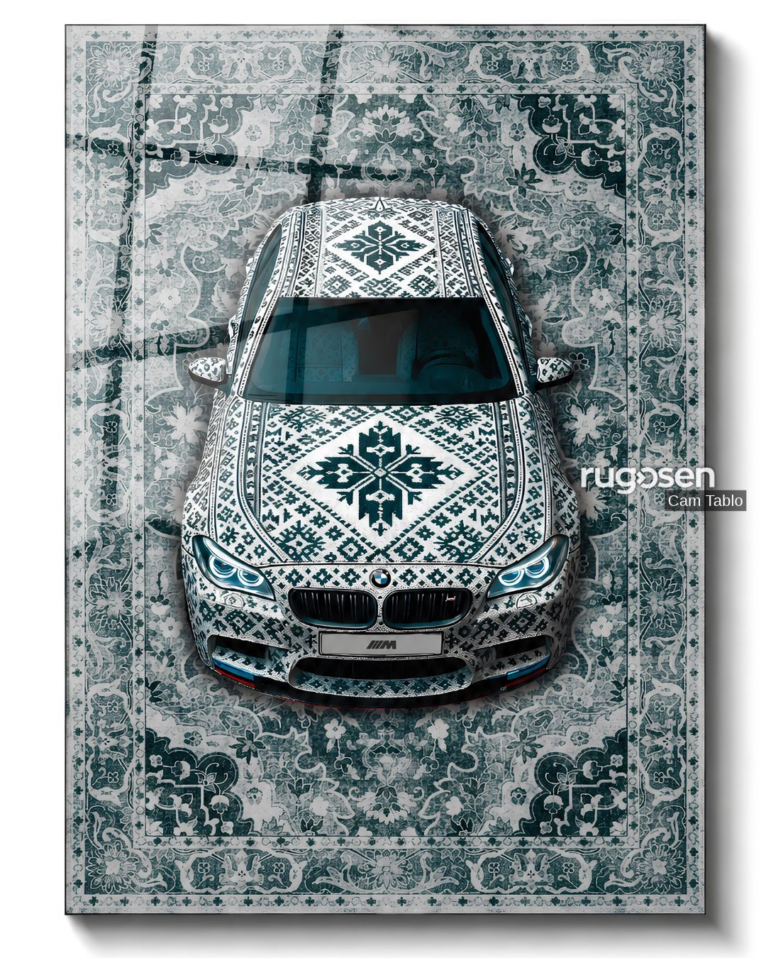 BMW M5 F10 Temalı Temperli Cam Tablo