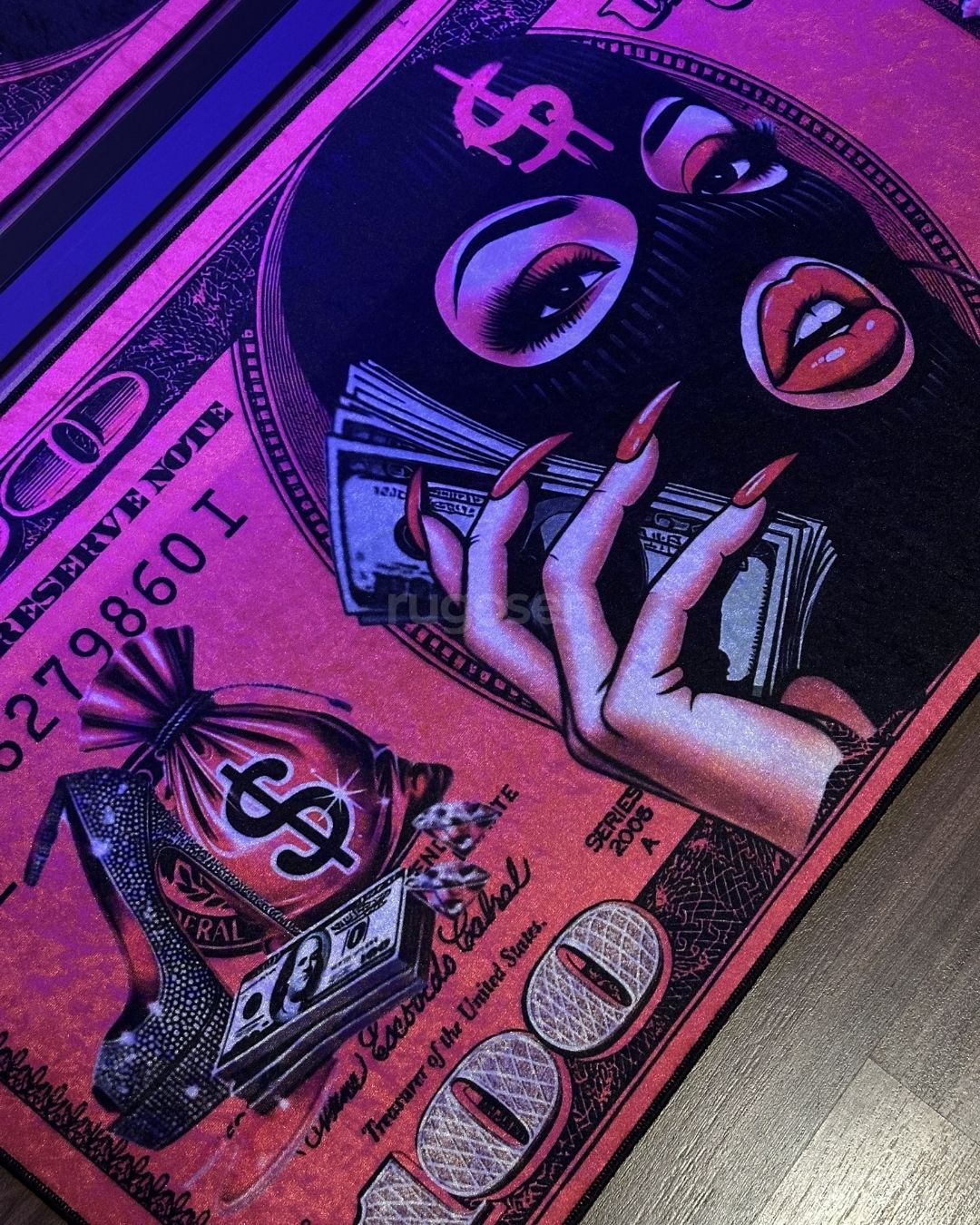 Dollar Diva X Özel Tasarım Kaymaz Taban Halı