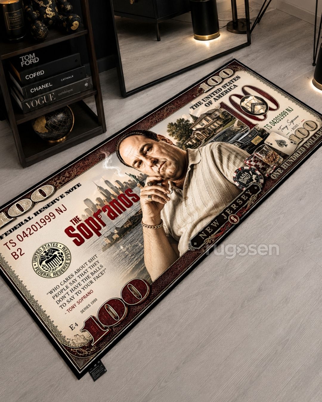 The Sopranos Dollar X Özel Tasarım Kaymaz Taban Halı