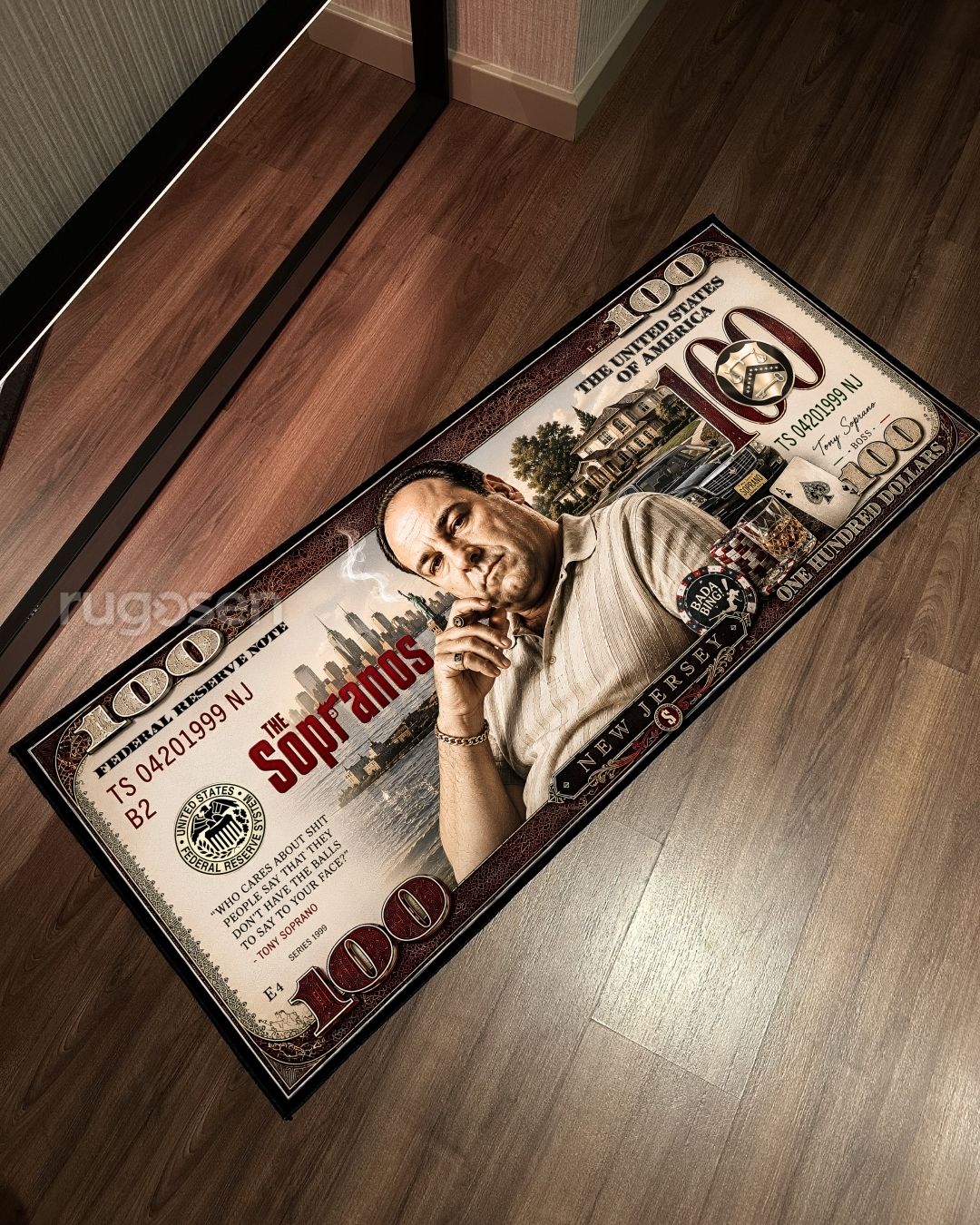 The Sopranos Dollar X Özel Tasarım Kaymaz Taban Halı