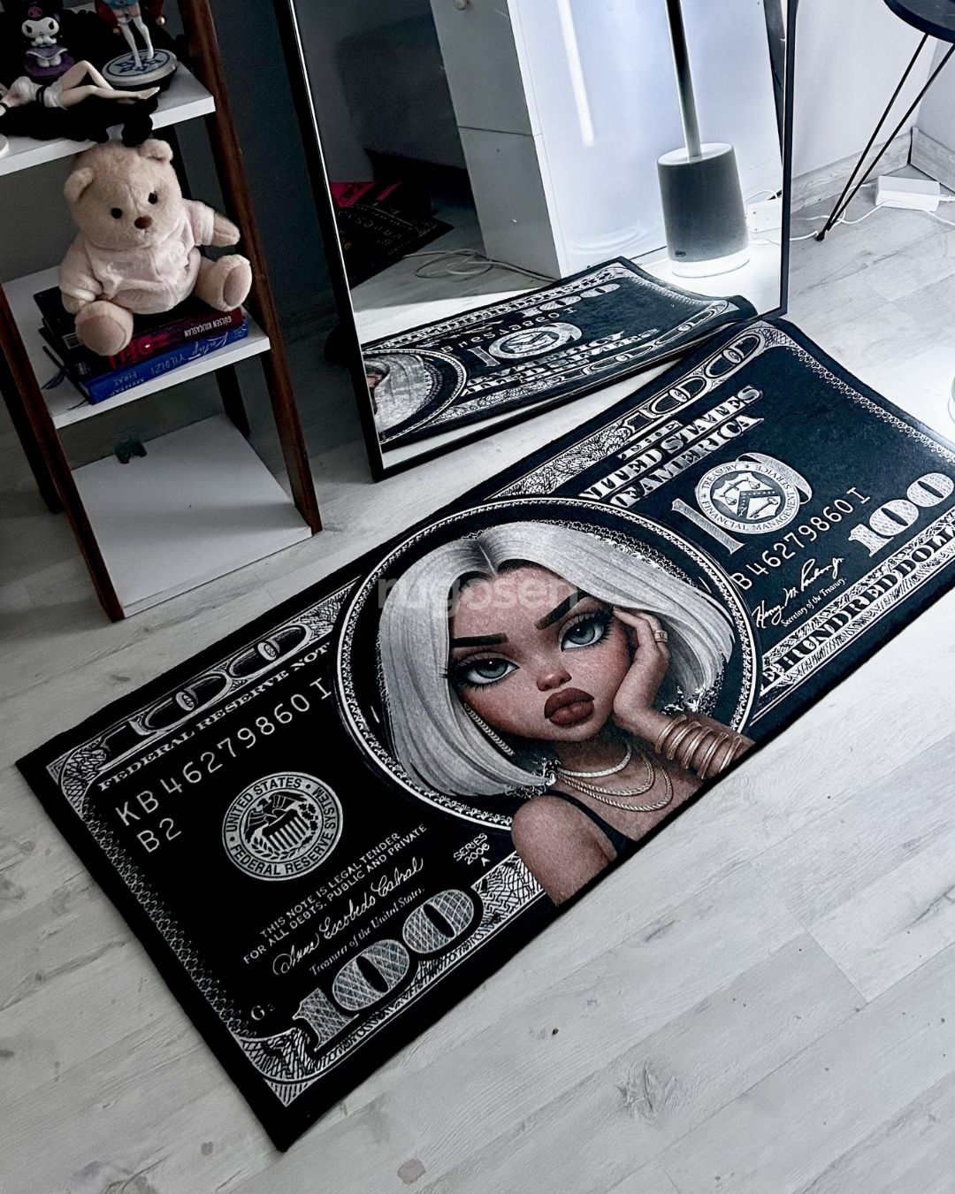 Pretty Dollar X Özel Tasarım Kaymaz Taban Halı
