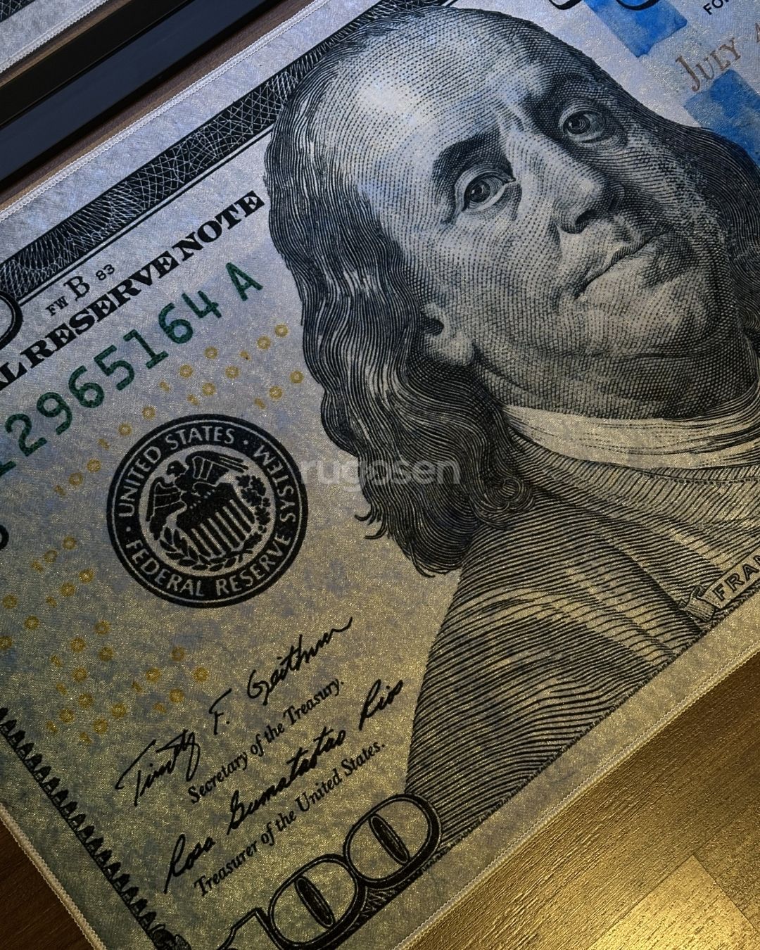 Classic Dollar X Özel Tasarım Kaymaz Taban Halı