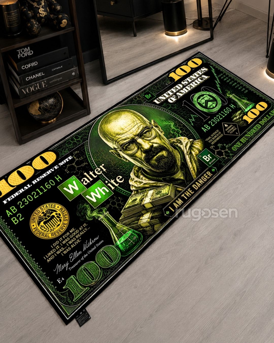 Heisenberg Dollar X Özel Tasarım Kaymaz Taban Halı