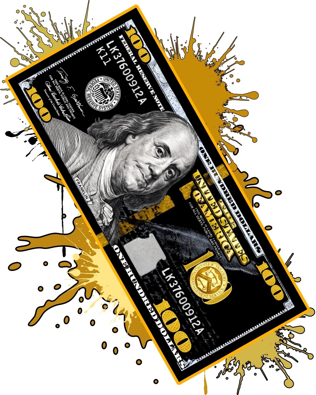 Golden Dollar X Özel Tasarım Kaymaz Taban Halı