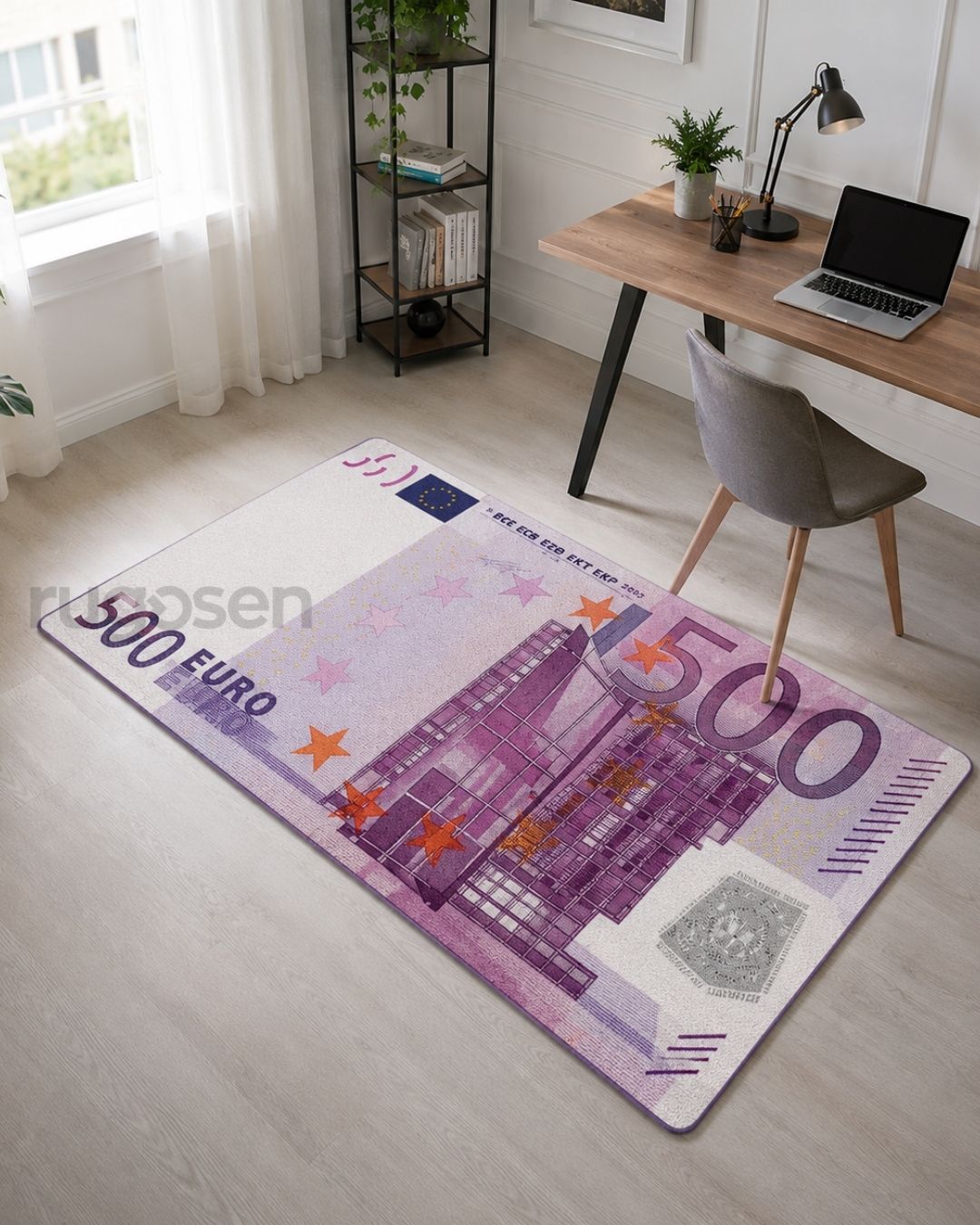 500 Euro X Özel Tasarım Kaymaz Taban Halı