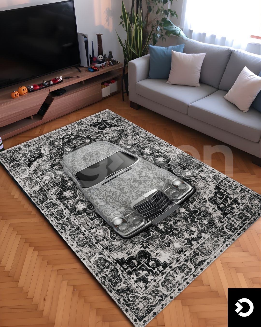 Mercedes W108 X White Classic Rug