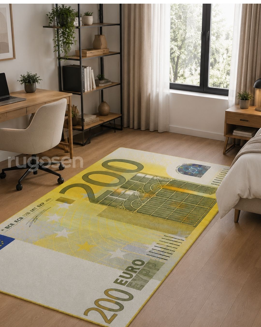 200 Euro X Özel Tasarım Kaymaz Taban Halı