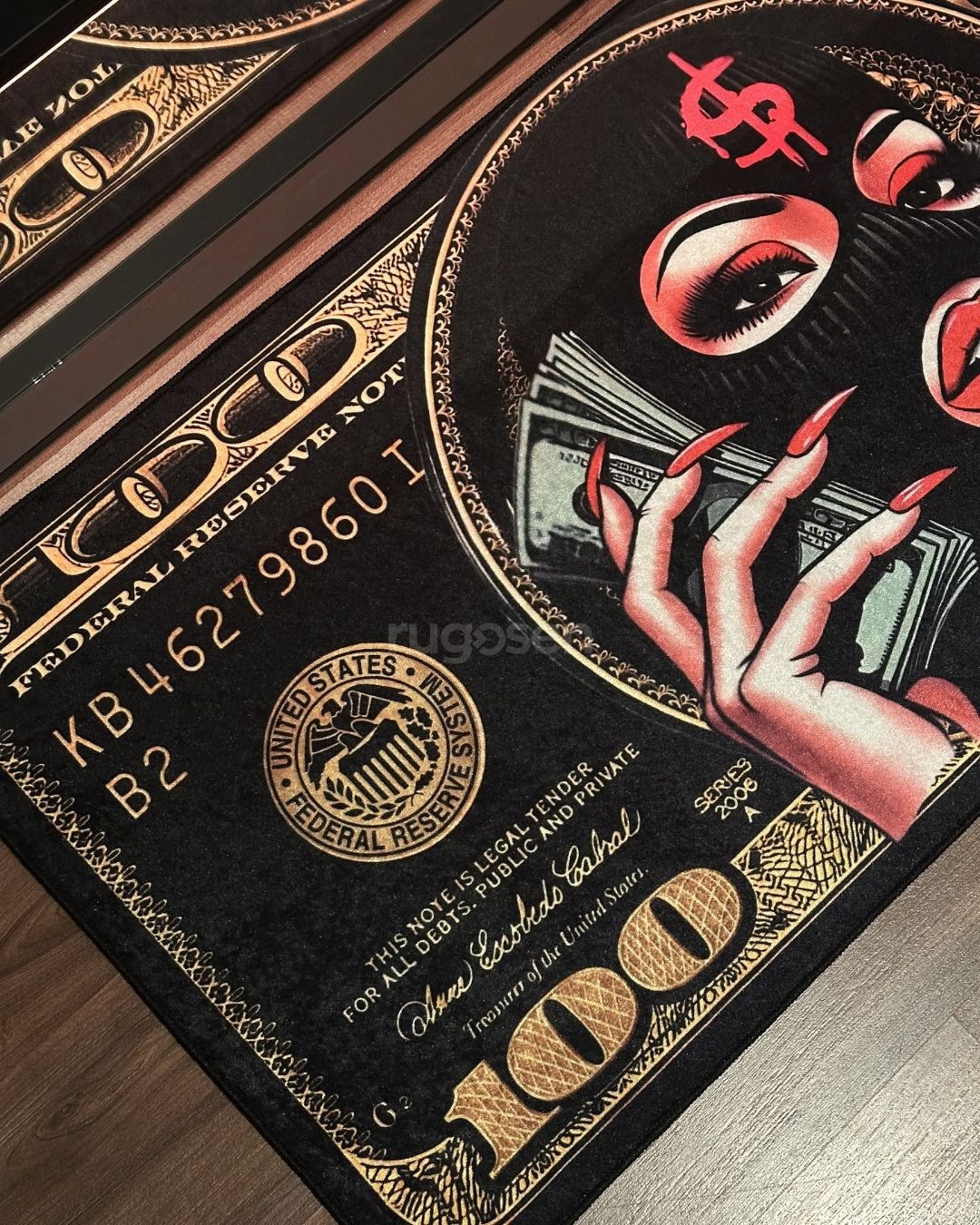 Lady Dollar X Özel Tasarım Kaymaz Taban Halı