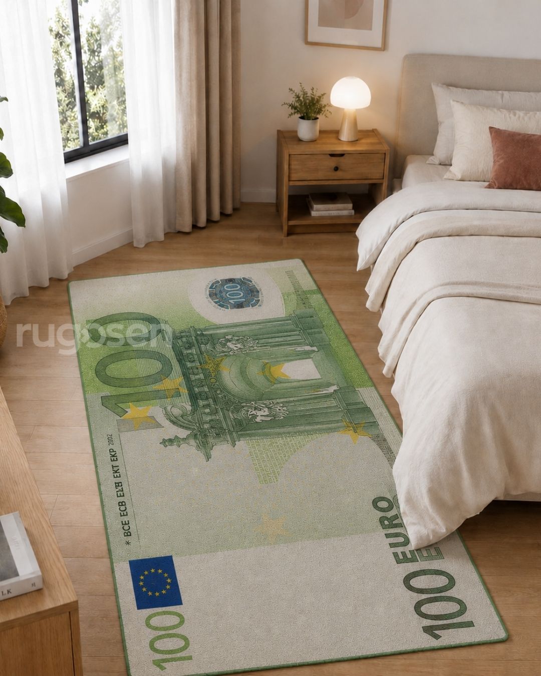 100 Euro X Özel Tasarım Kaymaz Taban Halı