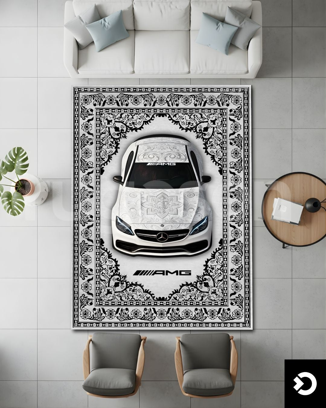 C-Class Nordic X White AMG Rug