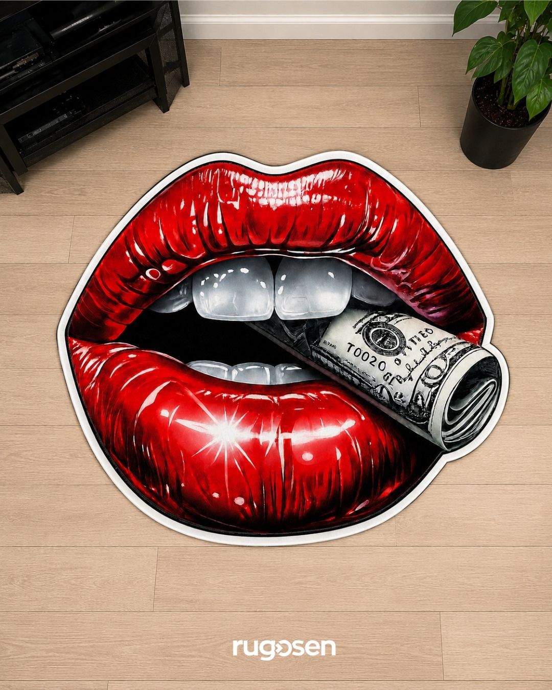 Million Dollar Kiss – Parlak Kadife Yüzey & Kaymaz Taban Halı