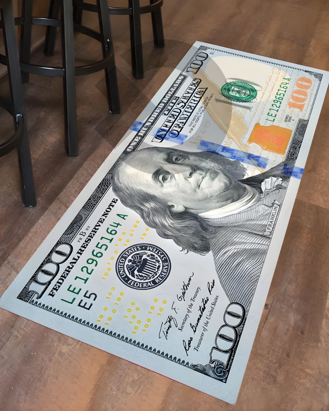 Classic Dollar X Özel Tasarım Kaymaz Taban Halı