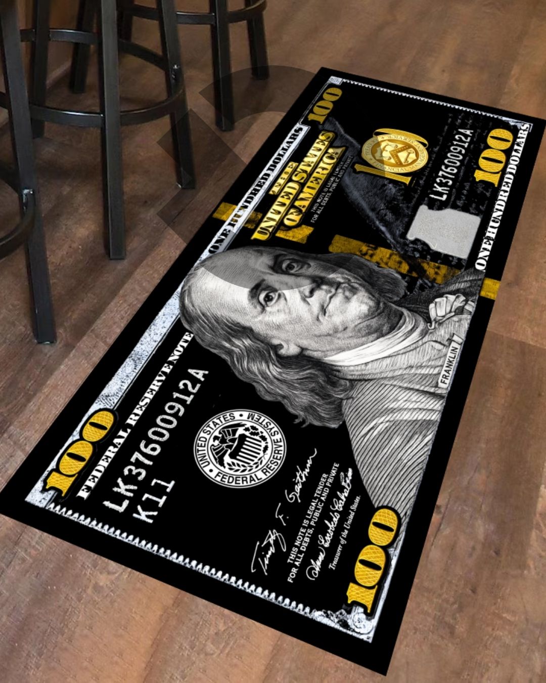 Golden Dollar X Özel Tasarım Kaymaz Taban Halı