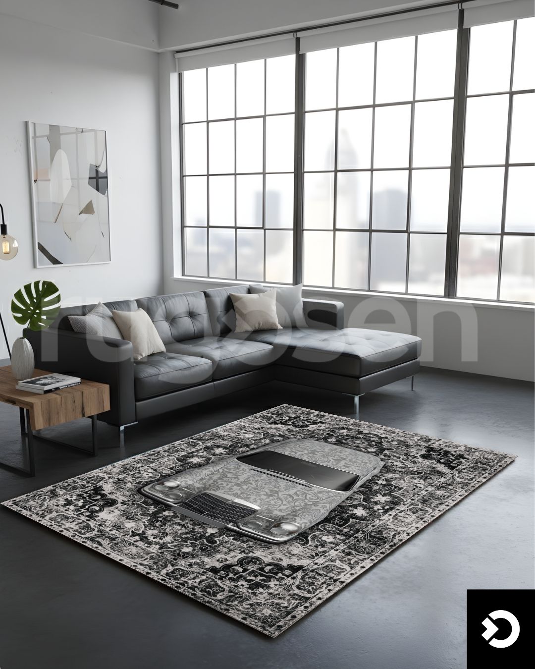 Mercedes W108 X White Classic Rug