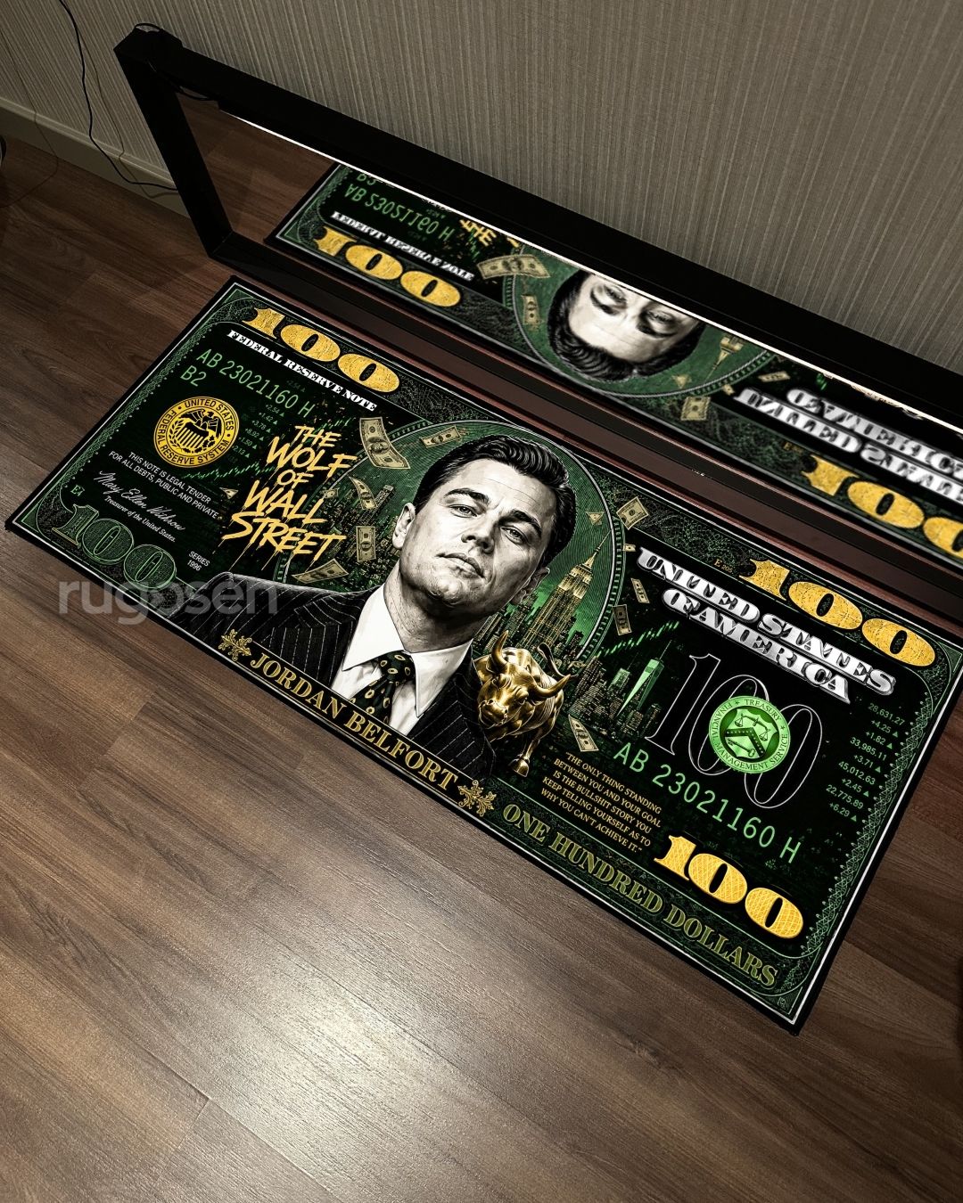 Jordan Belfort Dollar X Özel Tasarım Kaymaz Taban Halı