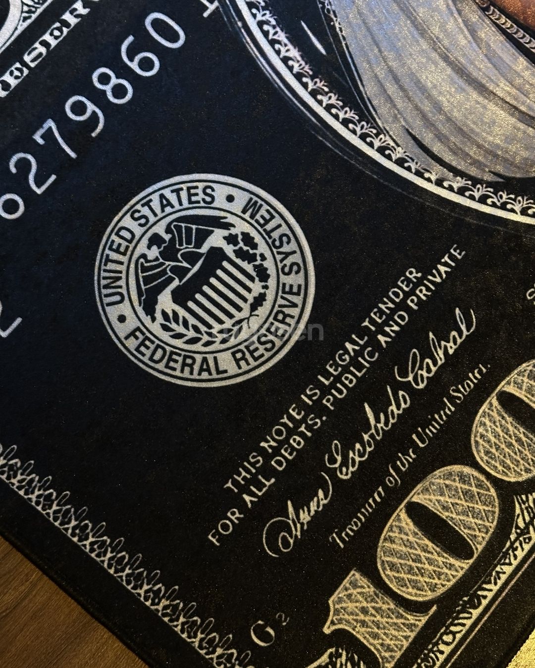 Pretty Dollar X Özel Tasarım Kaymaz Taban Halı