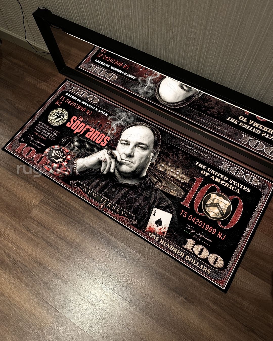 The Sopranos Red Dollar X Özel Tasarım Kaymaz Taban Halı