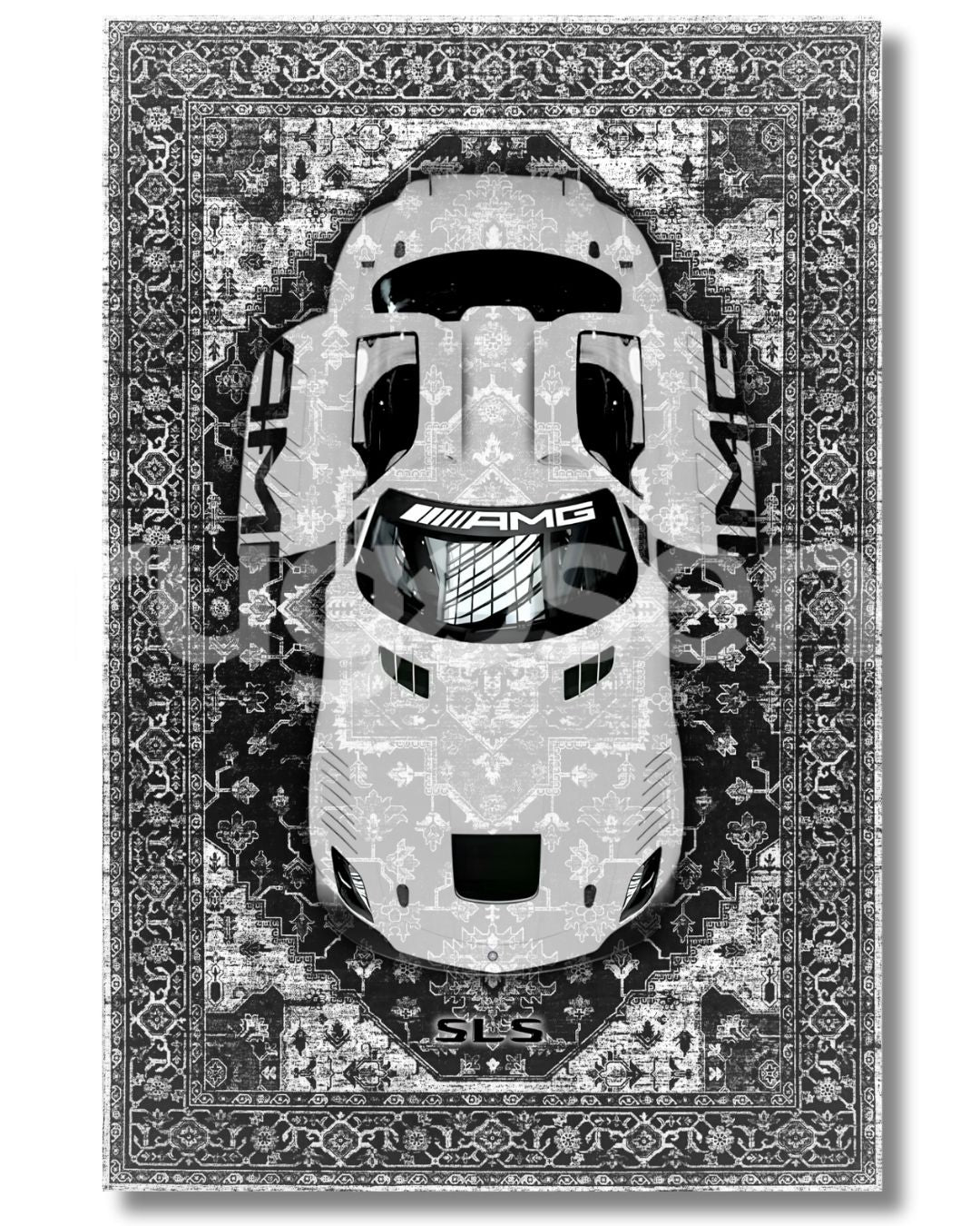 SLS AMG - Black Vintage Design Rug