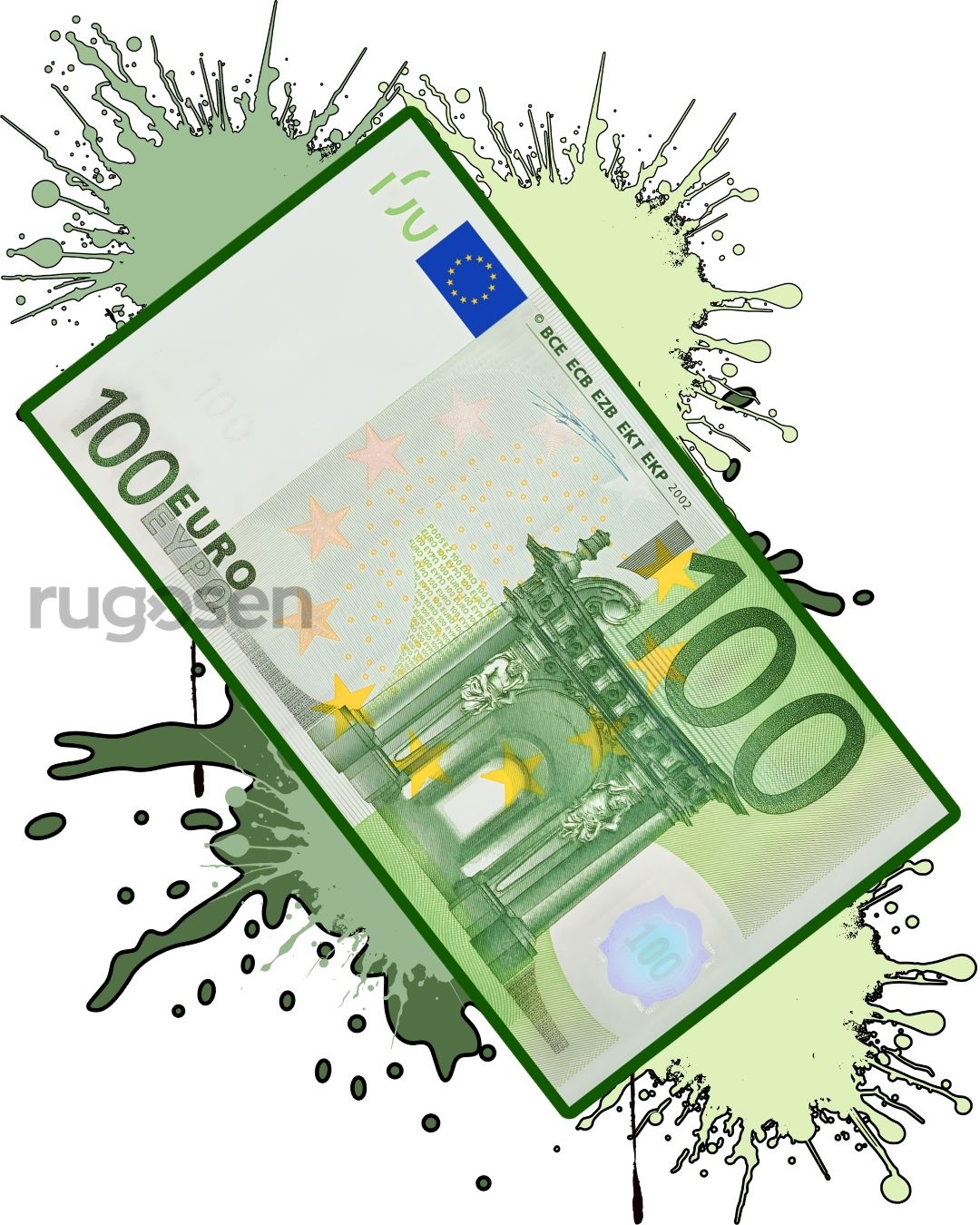 100 Euro X Özel Tasarım Kaymaz Taban Halı