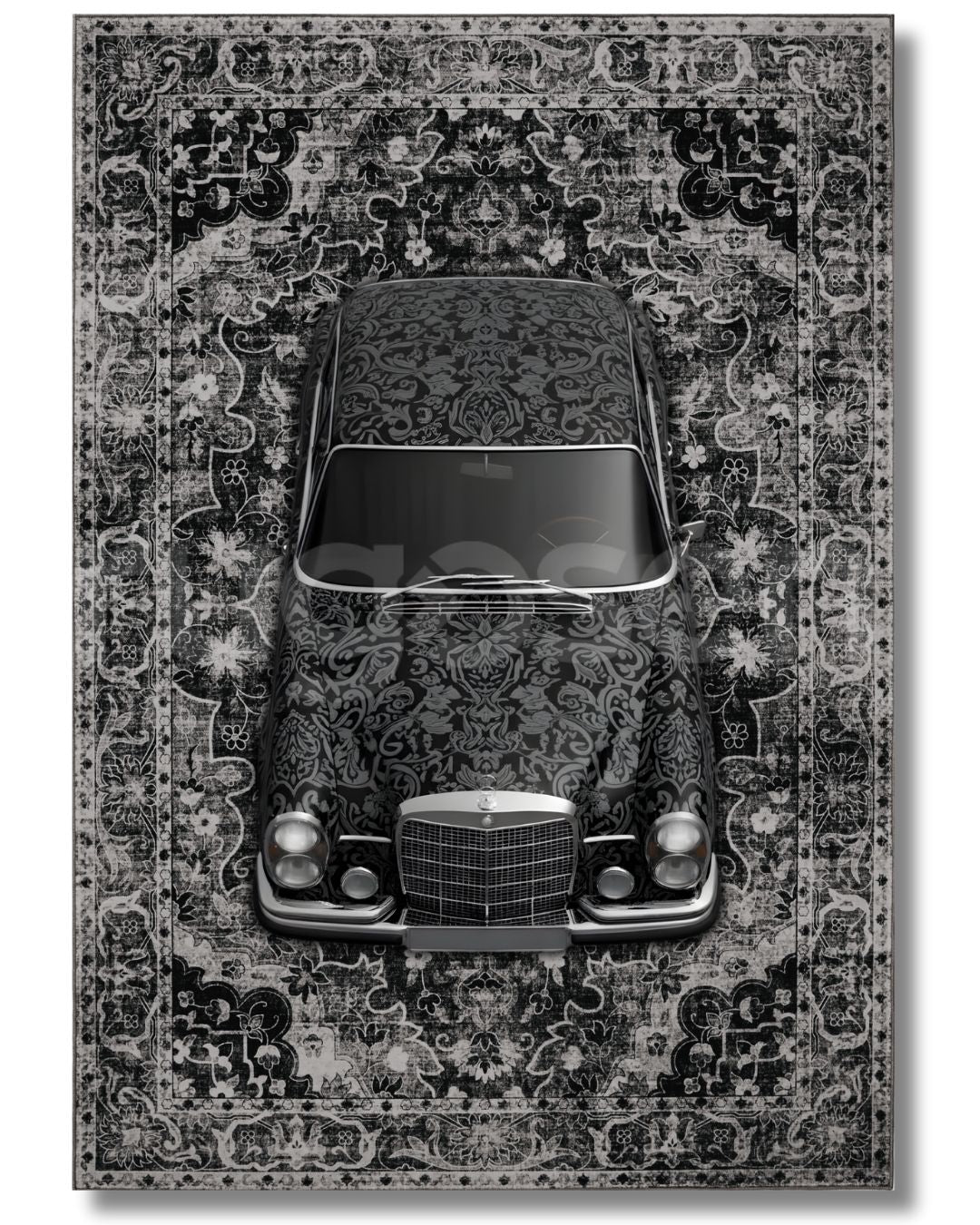 Mercedes W108 X Black Classic Rug