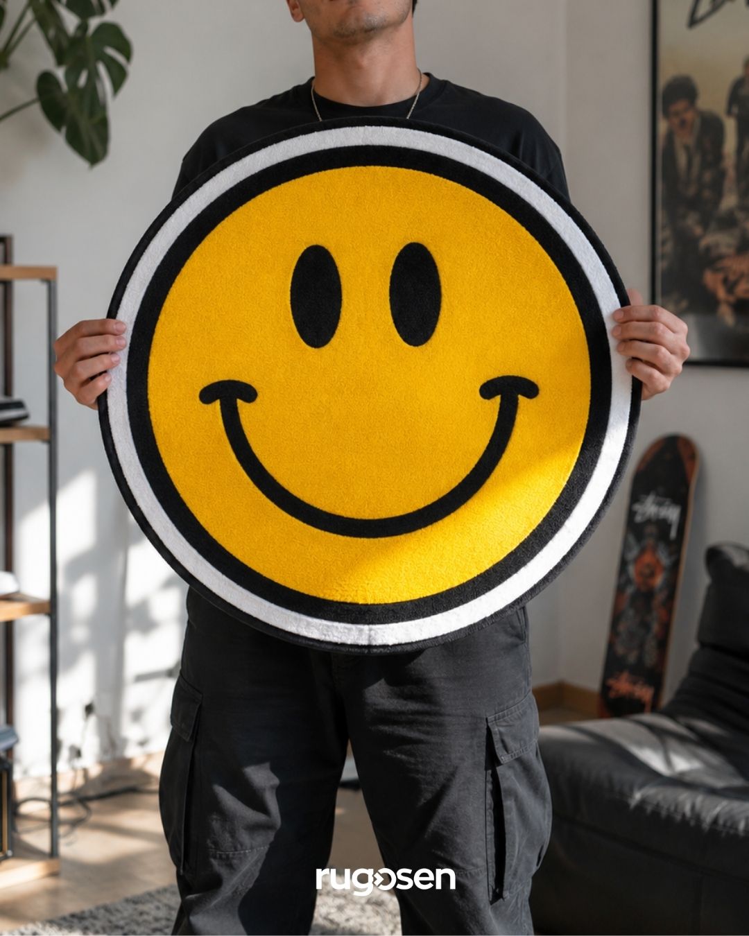 Smile – Parlak Kadife Yüzey & Kaymaz Taban Halı
