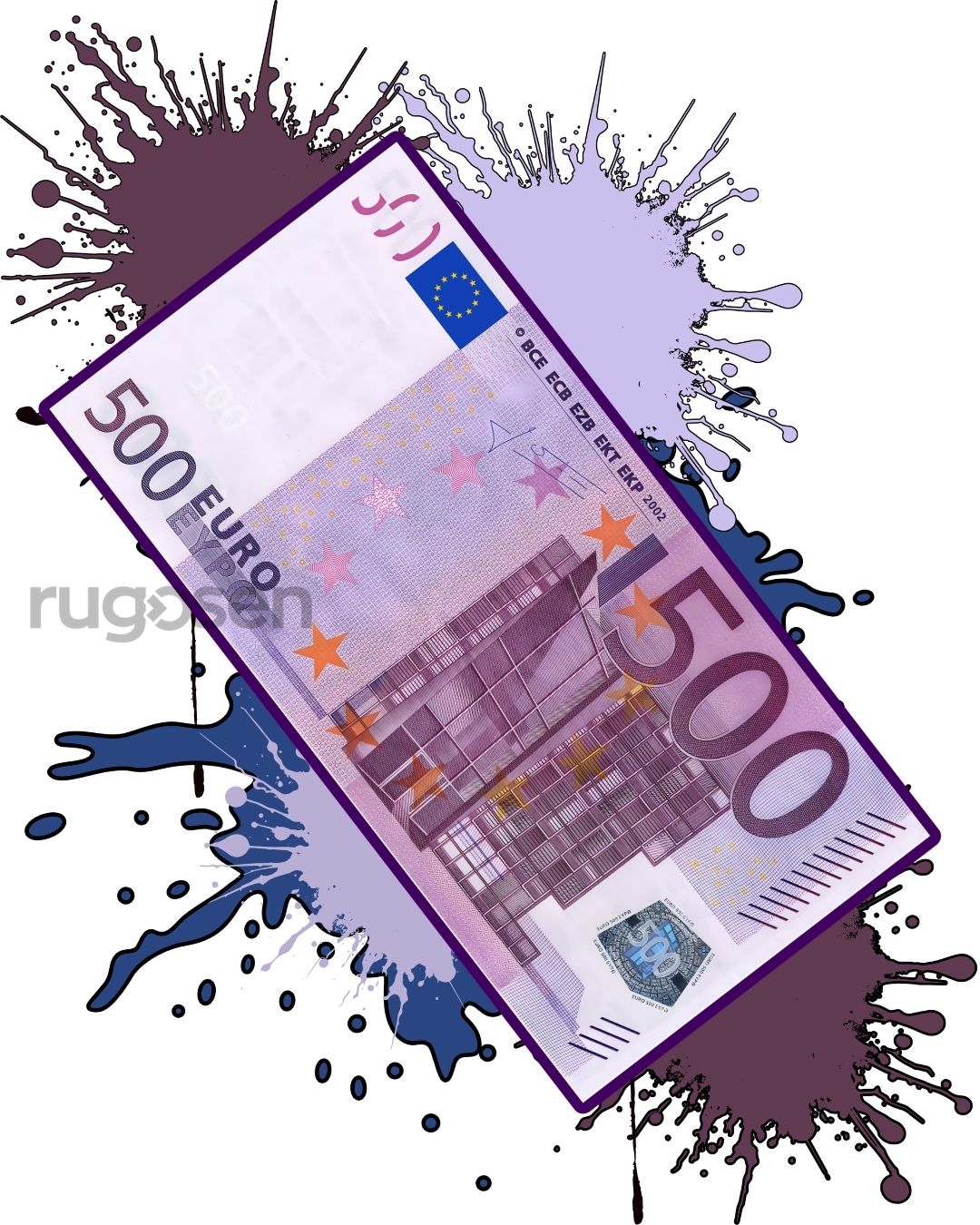 500 Euro X Özel Tasarım Kaymaz Taban Halı