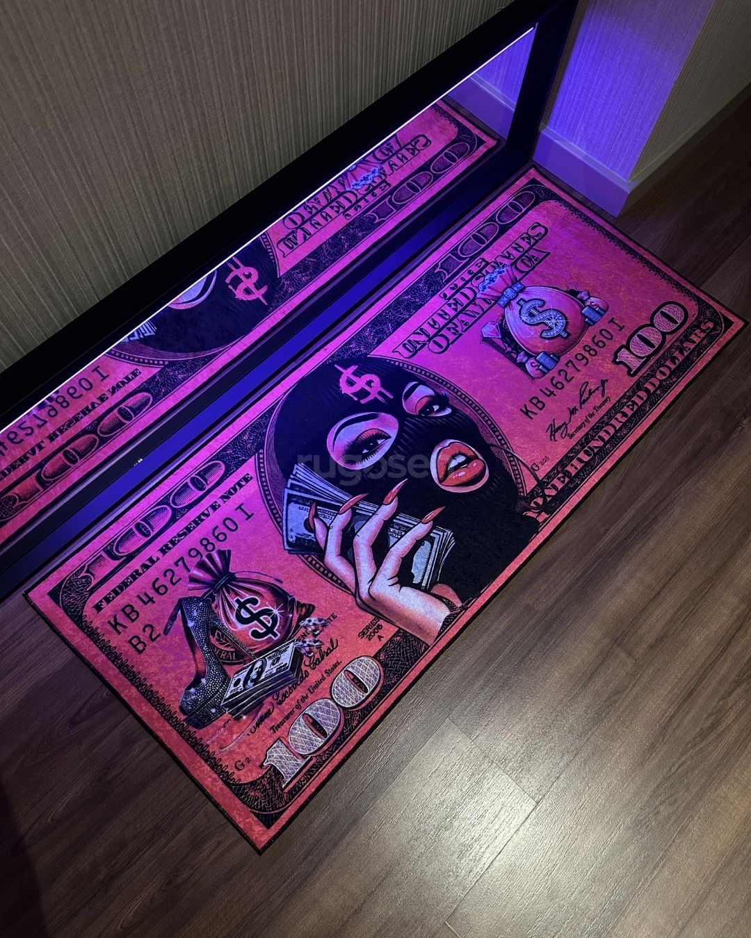 Dollar Diva  X Özel Tasarım Kaymaz Taban Halı