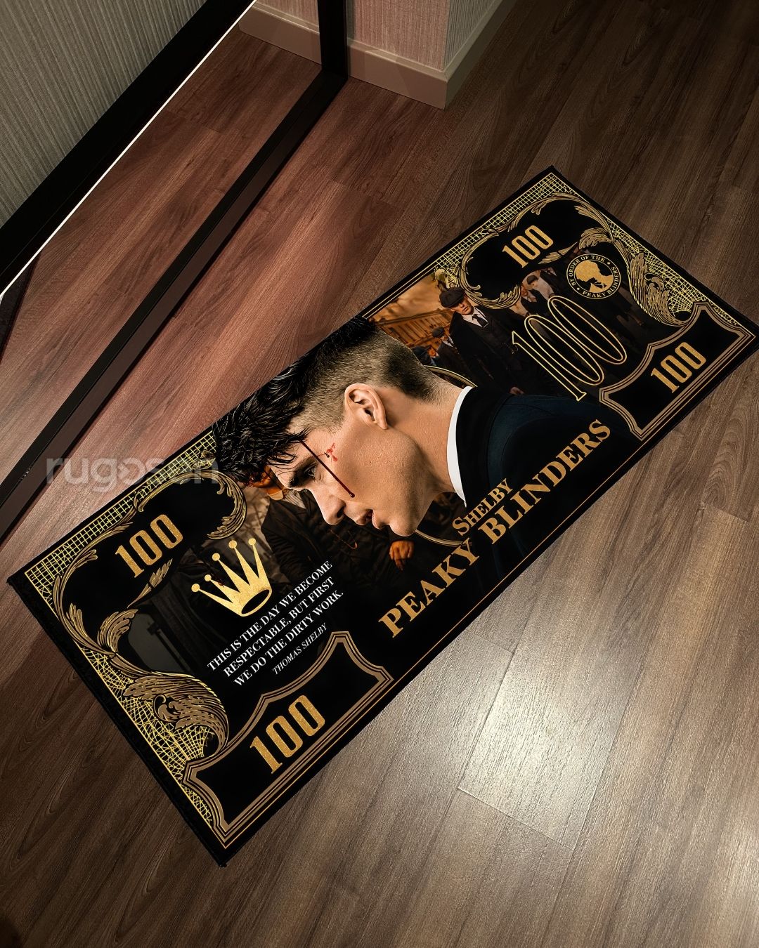 Tommy Shelby Dollar X Özel Tasarım Kaymaz Taban Halı