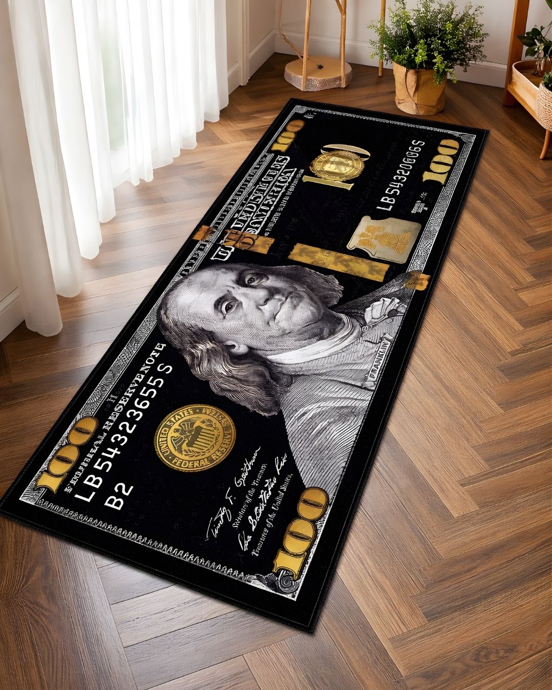 Golden Dollar X Özel Tasarım Kaymaz Taban Halı