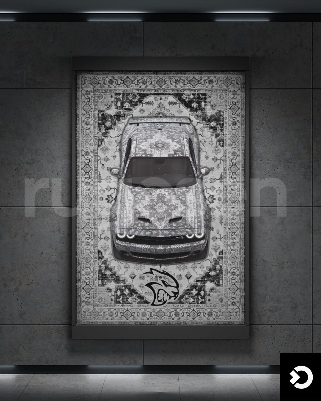 Challenger - White Demon Rug