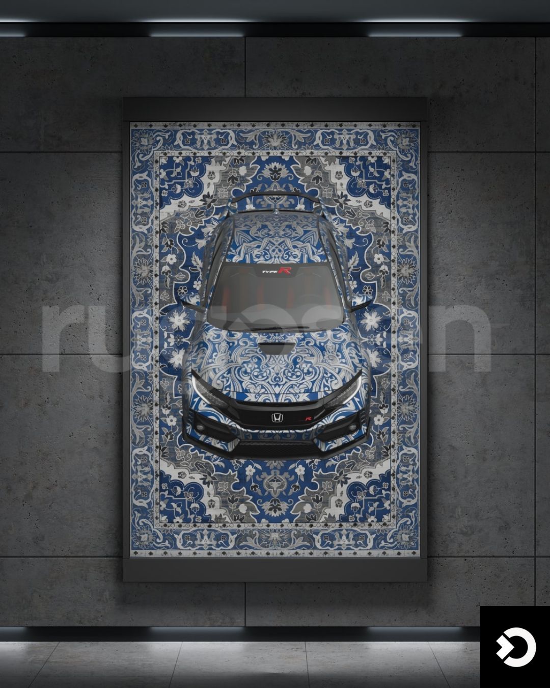 Honda Civic X Type-R Vintage Rug