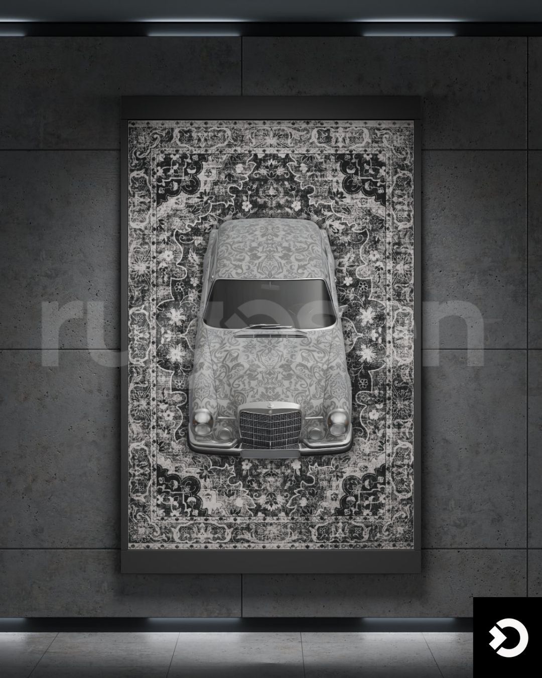 Mercedes W108 X White Classic Rug