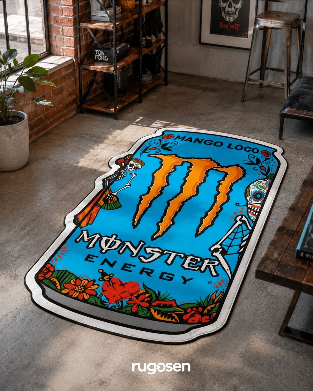 Monster Blue Edition – Kaymaz Tabanlı Kadife Halı