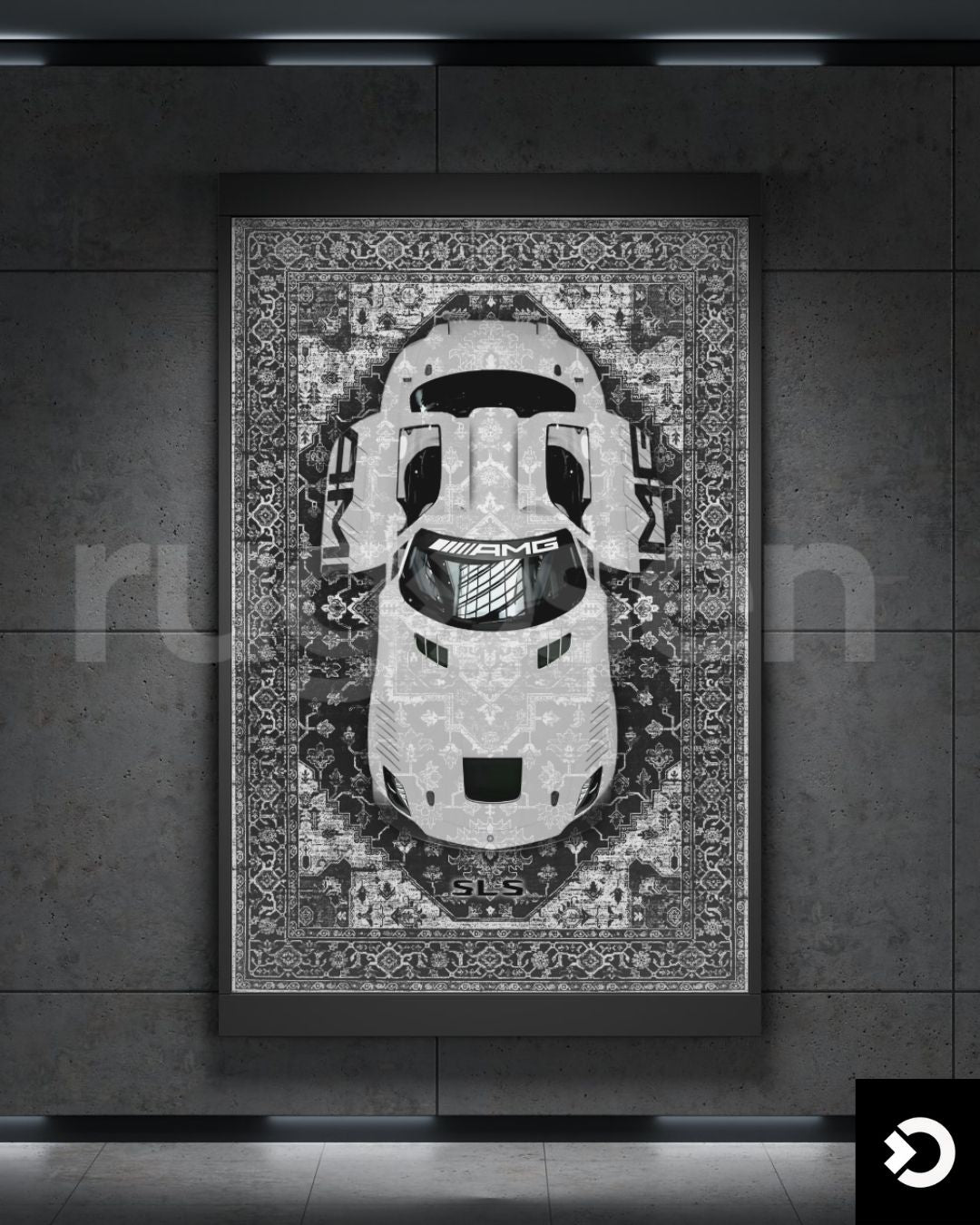 SLS AMG - Black Vintage Design Rug