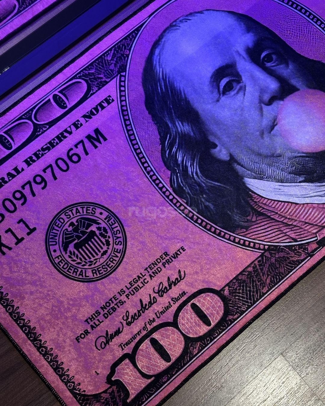 Pink Dollar X Özel Tasarım Kaymaz Taban Halı