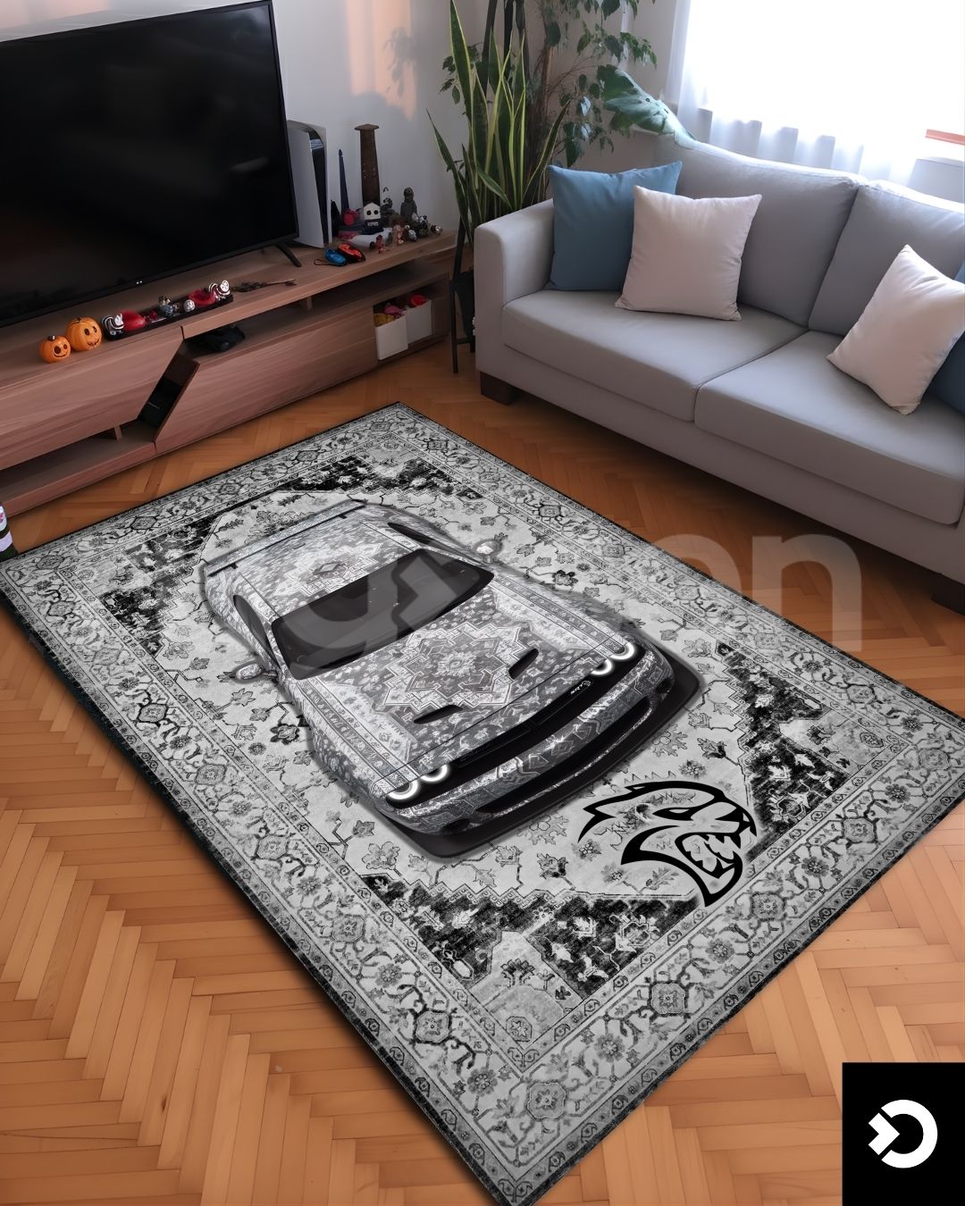 Challenger - White Demon Rug
