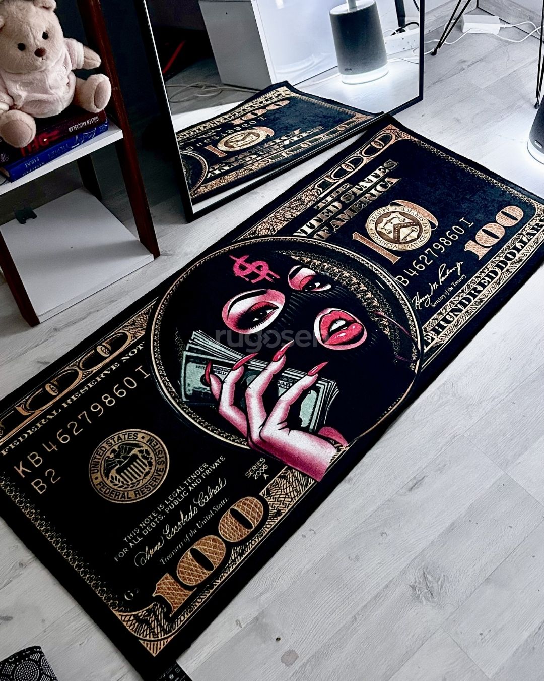 Lady Dollar X Özel Tasarım Kaymaz Taban Halı