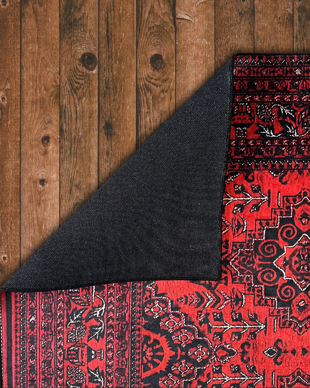 Zaren - Vintage Dokulu Yıkanabilir Halı - Tüy Bırakmaz Kadife Yüzey