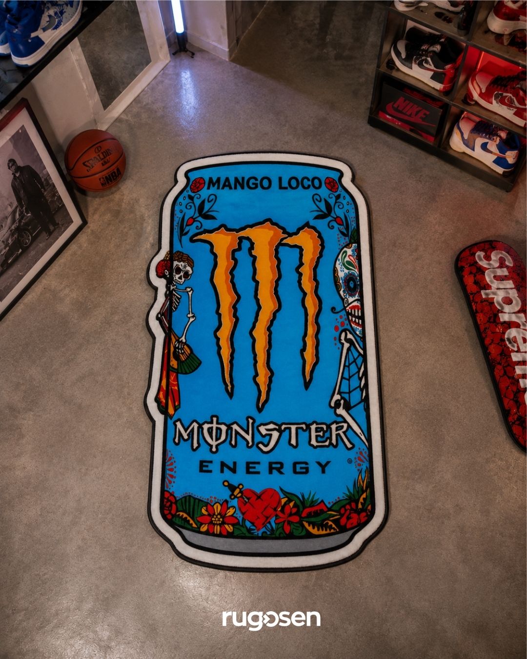 Monster Blue Edition – Kaymaz Tabanlı Kadife Halı
