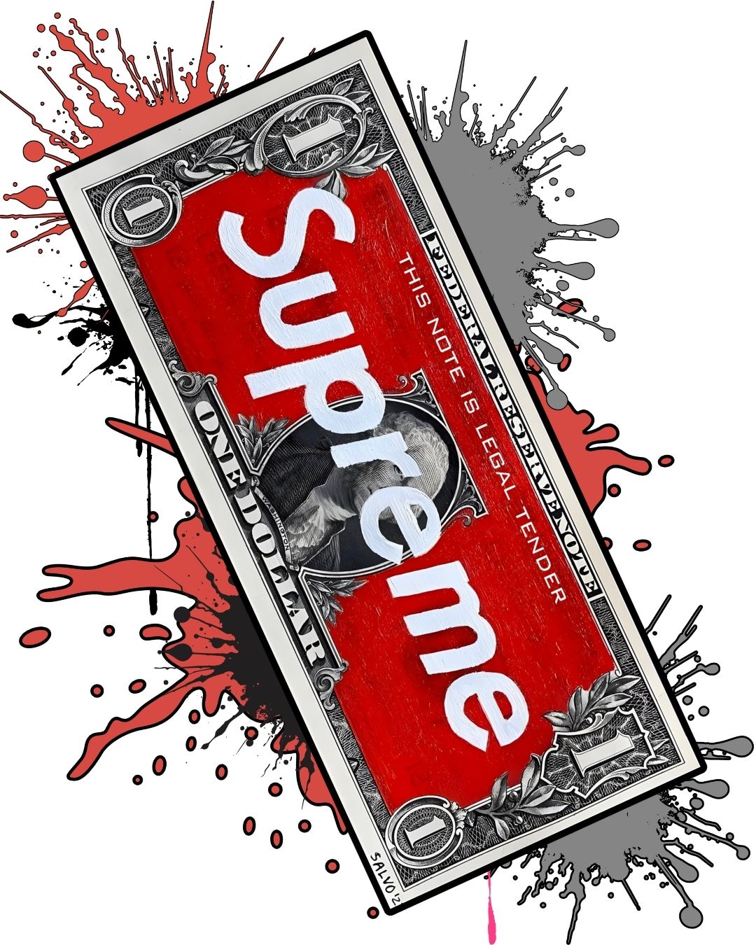 Supreme Dollar X Özel Tasarım Kaymaz Taban Halı