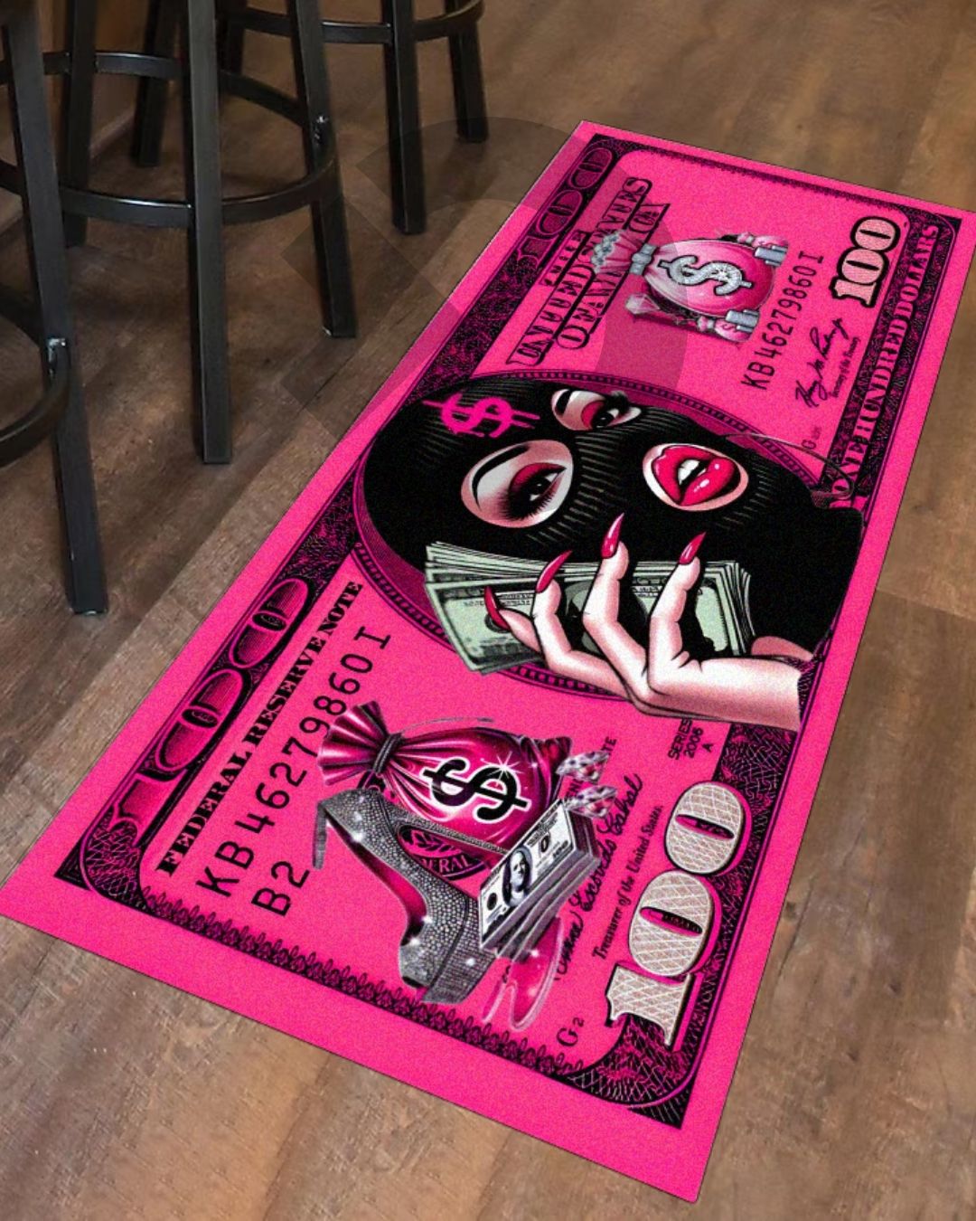 Dollar Diva  X Özel Tasarım Kaymaz Taban Halı