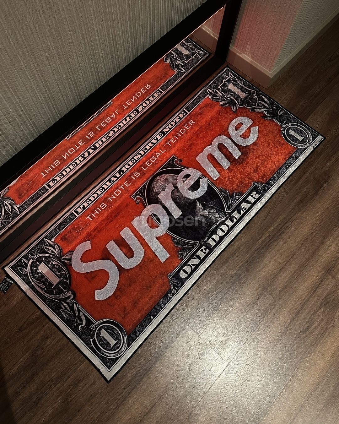 Supreme Dollar X Özel Tasarım Kaymaz Taban Halı