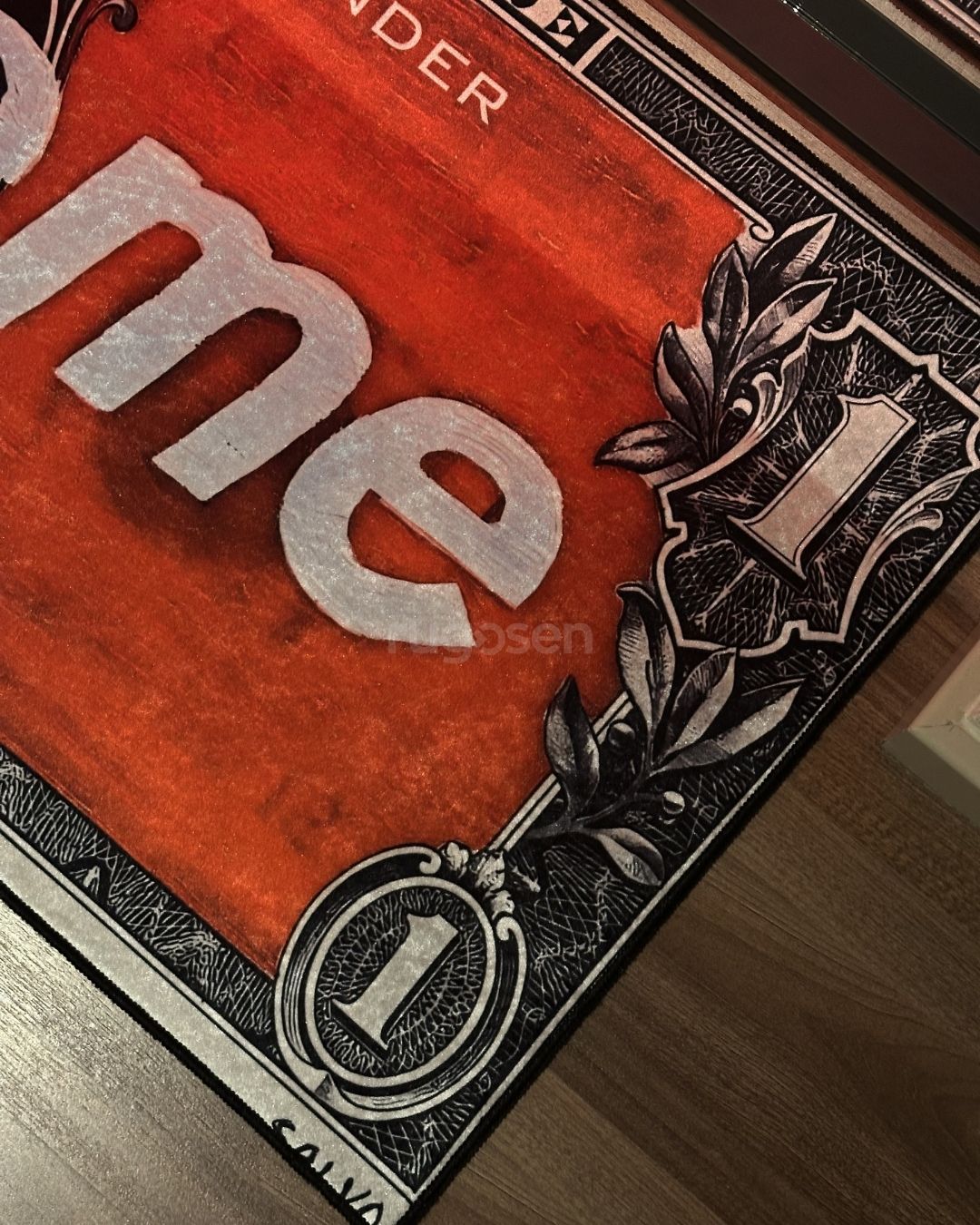 Supreme Dollar X Özel Tasarım Kaymaz Taban Halı