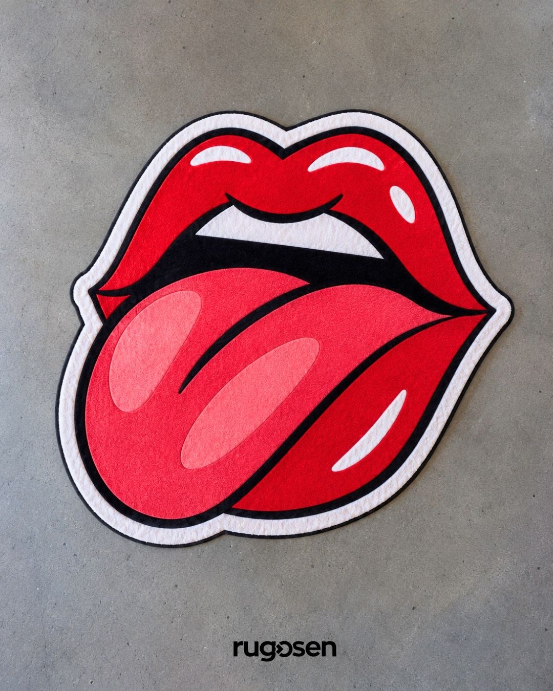 Pop Art Lips – Parlak Kadife Yüzey & Kaymaz Taban