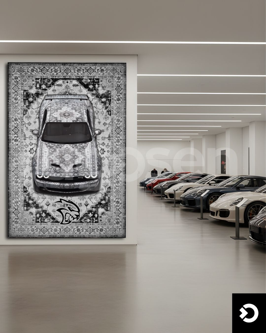 Challenger - White Demon Rug